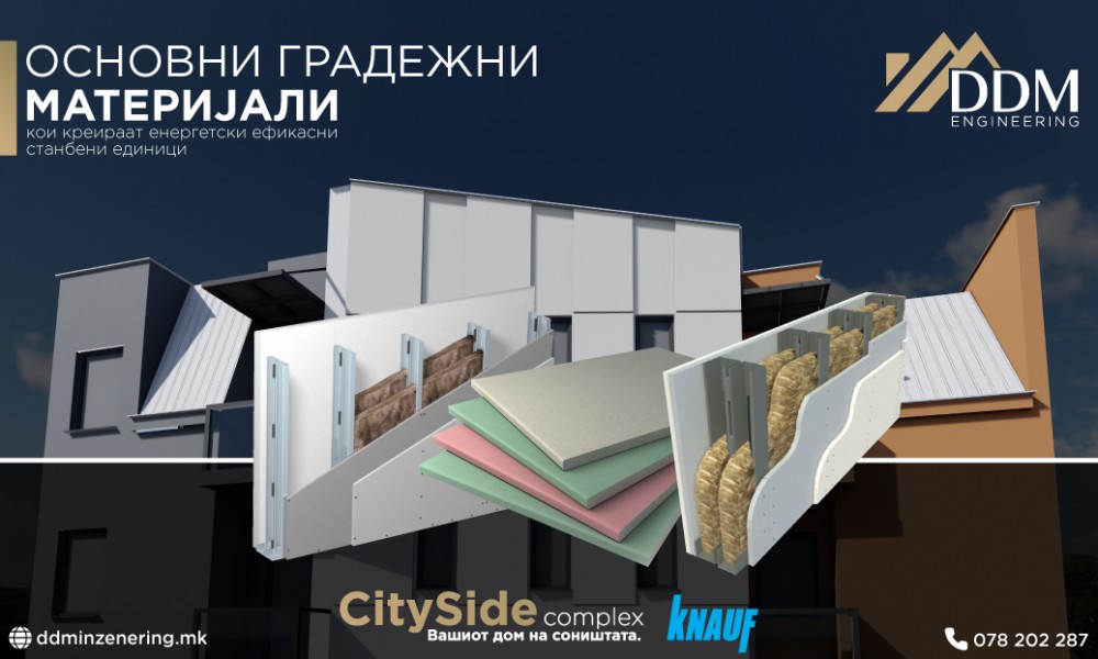 Основни градежни материјали за енергетски ефикасни станбени единици